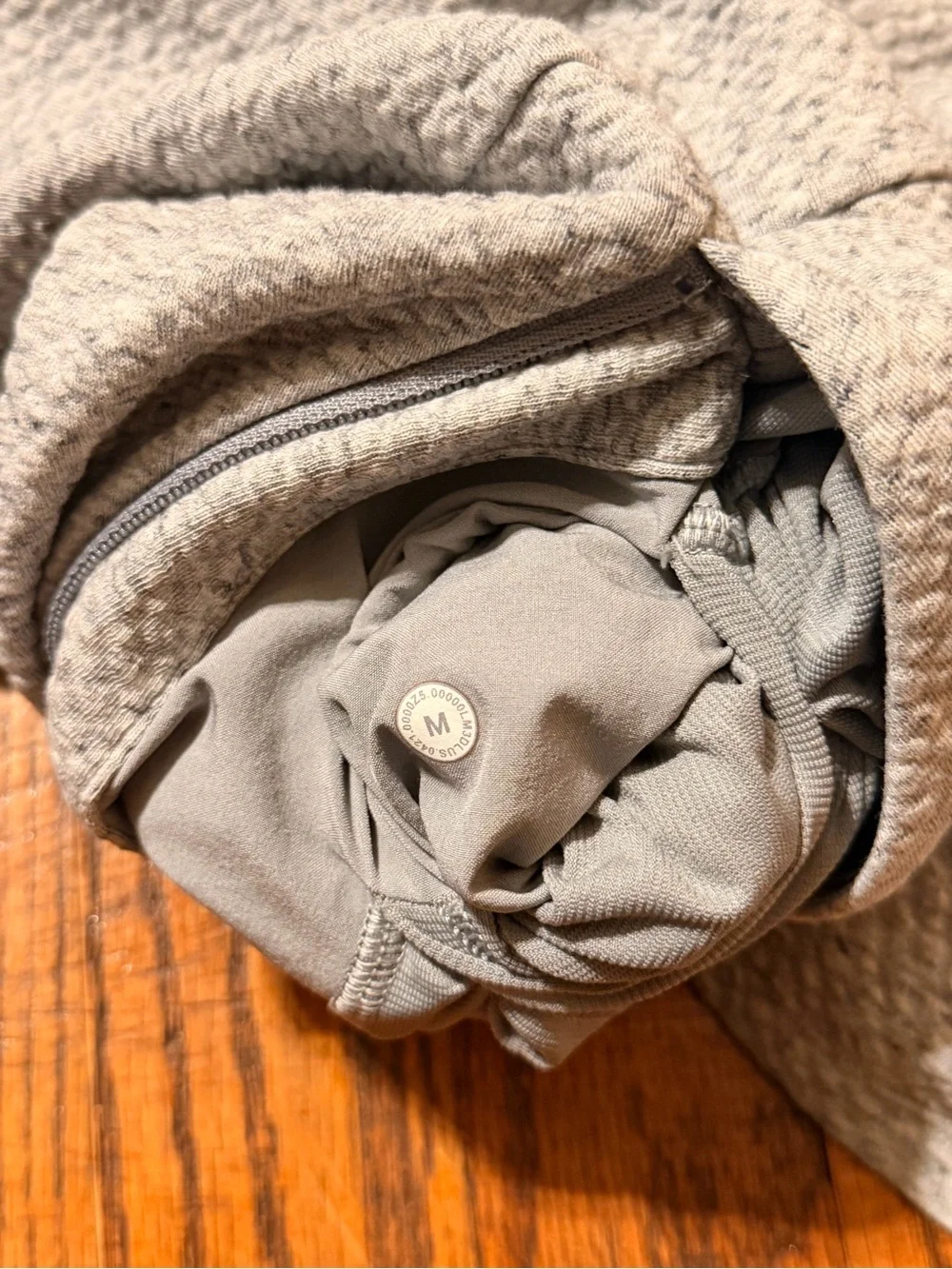 Lululemon At Ease Half-Zip Sweatshirt Mens M Heathered Melody Light Grey Black